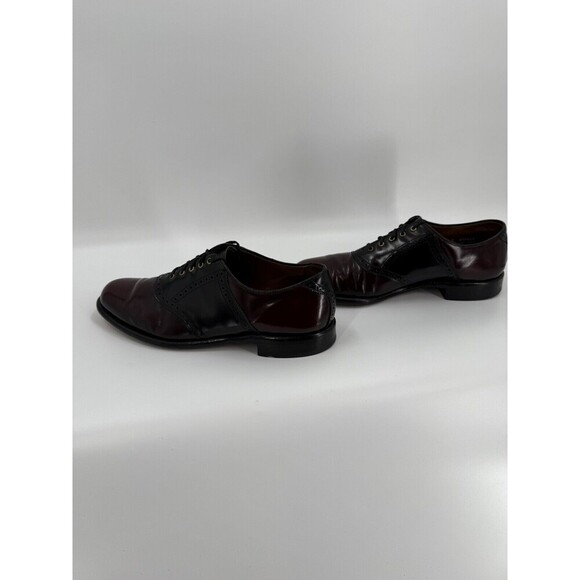 Keith Highlanders Burgundy & Black Oxford Loafers USA MADE Size 11 D Excellent C - Picture 3 of 13